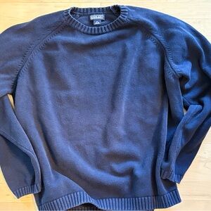 Lands' End Men's Navy Crewneck Sweater